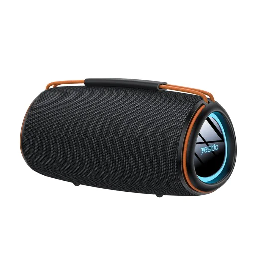 Безжична колонка Yesido YSW38 - Bluetooth 5.3, RGB Lighting, TWS, TF Card, USB, AUX, 2000mAh, 30W - Черна