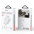 Зарядно устройство за стена Yesido YC01E - Type-C, Fast Charge, PD20W, Intelligent Output - Бяло