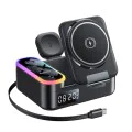 Стойка за безжично зареждане Yesido DS38 - 8in1, MagSafe, Fast Charging, за iPhone, Apple Watch, Earbuds, 65W - Черна