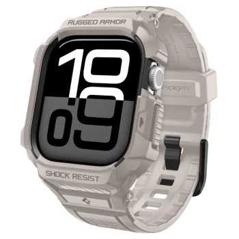 Каишка с корпус за Apple Watch 10/11 42mm - Spigen Rugged Armor Pro V2 - Бежов