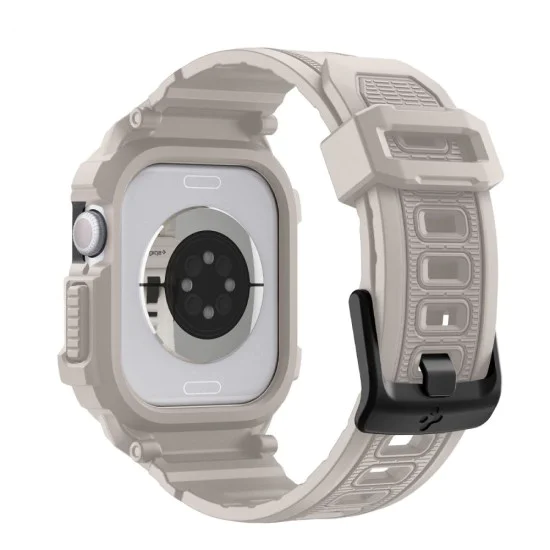 Каишка с корпус за Apple Watch 10/11 42mm - Spigen Rugged Armor Pro V2 - Бежов