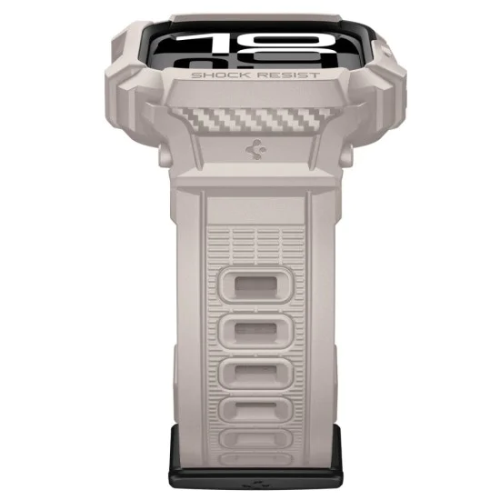 Каишка с корпус за Apple Watch 10/11 42mm - Spigen Rugged Armor Pro V2 - Бежов