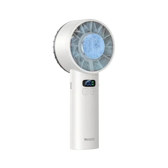 Ръчен вентилатор Yesido YF18 - с LCD Display, 12W Brushless Motor, 5500 RPM, 100x Speed, 12W, 3600mAh, Type-C - Черен