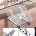 Стойка за лаптоп Yesido LP07 - Stable & Secure Design, 7-Level Height Adjustment, Aluminum Alloy, за 13-20 лаптопи - Сребриста