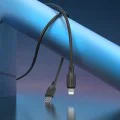 Кабел за данни / зареждане – Borofone (BX113 Lenny Series) – Type-C към Lightning, силикон, 27W, 2m – Черен