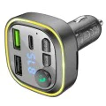 FM модулатор – Borofone (BC48 Broad) – Bluetooth 5.0, 2x USB, Type-C, QC3.0, U-Disk – Черен