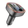 FM модулатор – Borofone (BC48 Broad) – Bluetooth 5.0, 2x USB, Type-C, QC3.0, U-Disk – Черен