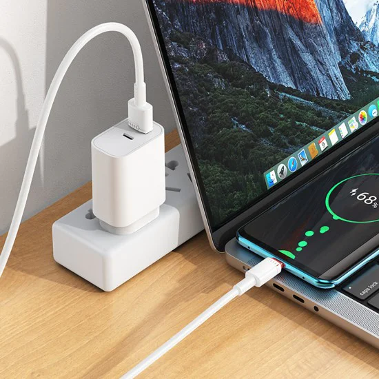 Кабел за данни / зареждане – Borofone (BX110 Beneficio Series) – USB към Type-C, Premium Line, 3A, 1m – Бял