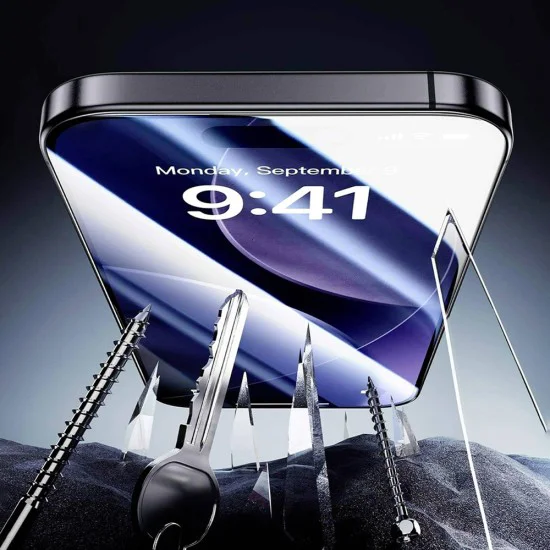 Протектор за iPhone 16 Pro / iPhone 17 – ESR Armorite Screen Protector UltraFit (2 pack) – Черен
