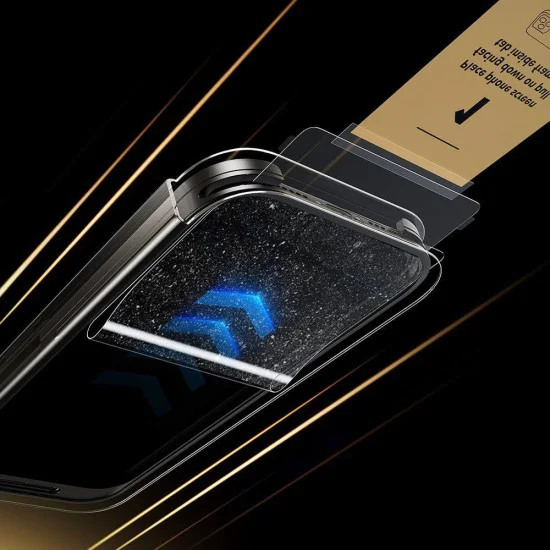 Стъклен протектор за iPhone 17 Pro Max - ESR Corning Gorilla Glass UltraFit - Черен
