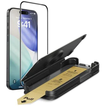 Стъклен протектор за iPhone 17 Pro Max - ESR Corning Gorilla Glass UltraFit - Черен