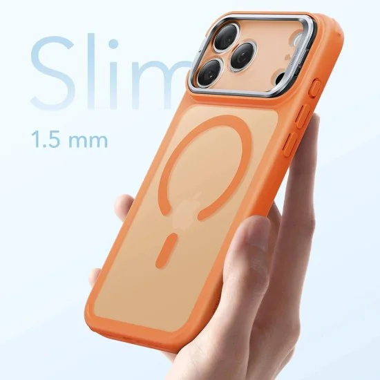 Калъф за iPhone 17 Pro Max – ESR Classic Hybrid HaloLock Kickstand – с MagSafe – Матиран оранжев