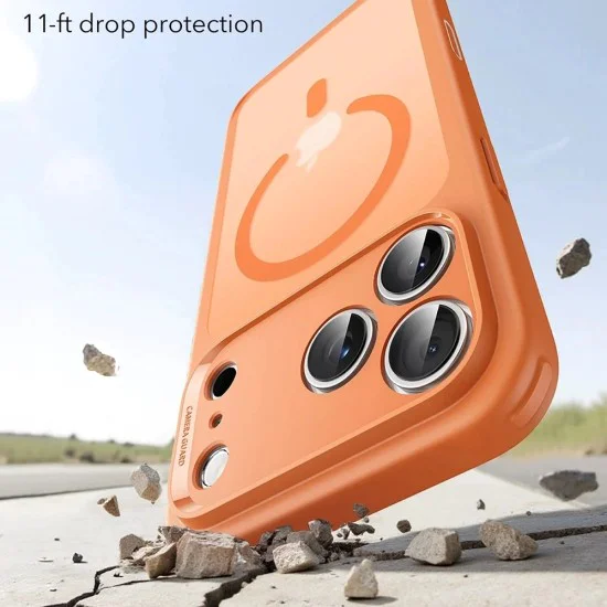 Калъф за iPhone 17 Pro Max – ESR Classic Hybrid HaloLock – с MagSafe – Матиран оранжев