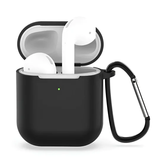 Калъф за Apple AirPods 1 / AirPods 2 – Techsuit Silicone Case – Черен