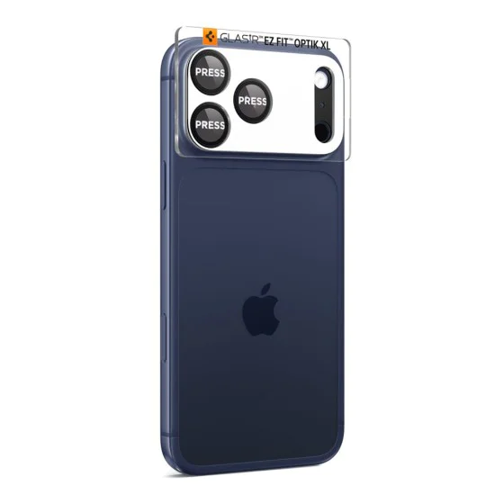 Протектор за камера за iPhone 17 Pro - Spigen Optik.tR EZ Fit Pro XL - Черен