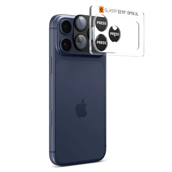 Протектор за камера за iPhone 17 Pro Max - Spigen Optik.tR EZ Fit Pro XL - Черен