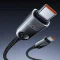 Кабел за данни – Mcdodo (CA-4780) – Type-C → Type-C, PD60W, вграден LED дисплей, ABS + найлон, 1.2m – Черен