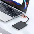 Адаптер (OT-3810) със силиконова каишка - Mcdodo - USB към Type-C, 5Gbps, алуминиев - Сиво