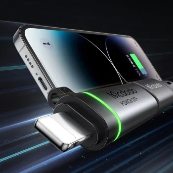 Адаптер Auto Power Off (OT-2590) - Mcdodo - USB-C към Lightning, 36W, E-Mark чип, бързо зареждане - Черно