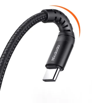 Кабел за данни – Mcdodo (CA-2271) – USB → Type-C, найлон оплетка, алуминий, QC4.0/3.0, 1m – Черен