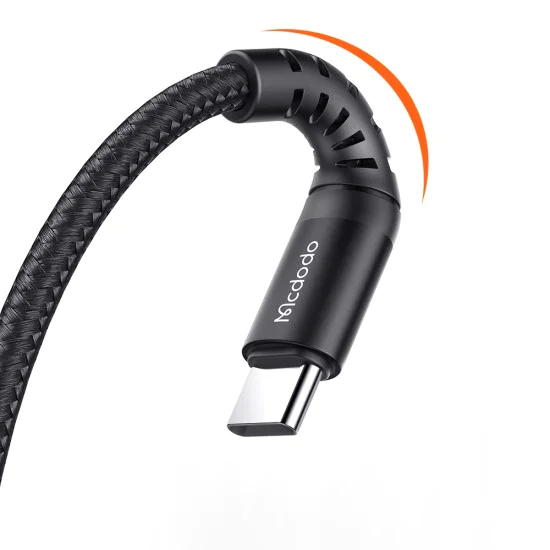 Кабел за данни – Mcdodo (CA-2271) – USB → Type-C, найлон оплетка, алуминий, QC4.0/3.0, 1m – Черен