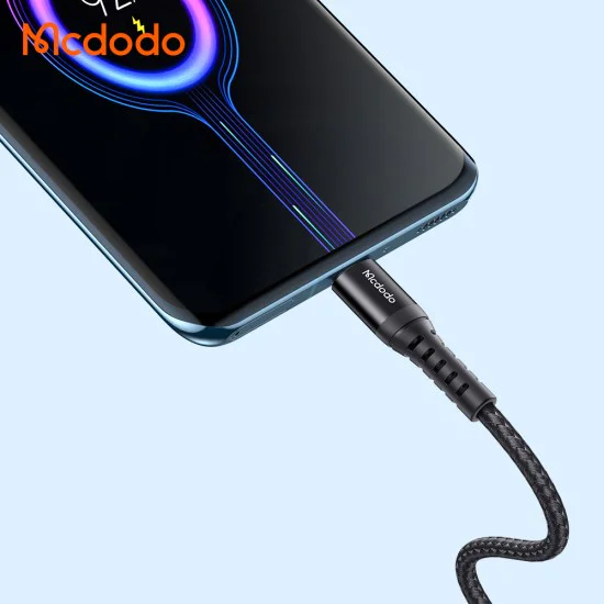 Кабел за данни – Mcdodo (CA-2271) – USB → Type-C, найлон оплетка, алуминий, QC4.0/3.0, 1m – Черен