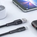 Кабел за данни – Mcdodo (CA-2281) – USB → Micro-USB, найлон оплетка, алуминий, QC4.0/3.0, 1m – Черен