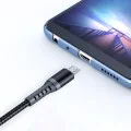 Кабел за данни – Mcdodo (CA-2281) – USB → Micro-USB, найлон оплетка, алуминий, QC4.0/3.0, 1m – Черен