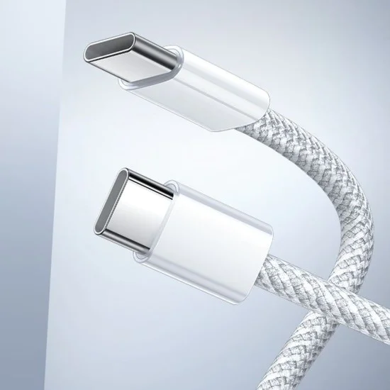 Кабел за данни – Mcdodo (CA-5690) – USB-C → USB-C, PD бързо зареждане, 3A, 60W, 480Mbps, 1m – Бял