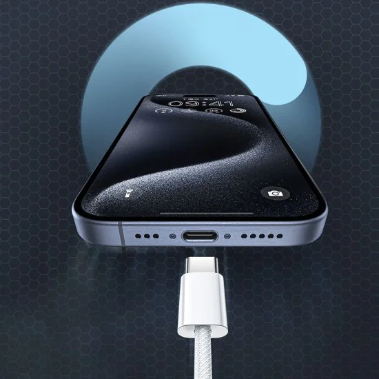 Кабел за данни – Mcdodo (CA-5690) – USB-C → USB-C, PD бързо зареждане, 3A, 60W, 480Mbps, 1m – Бял