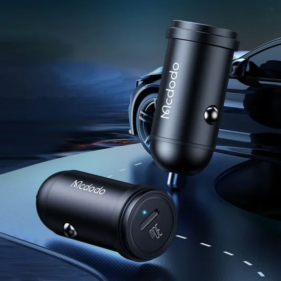 Зарядно за автомобил – Mcdodo Obsidian Series (CC-7491) – Type-C, PD30W, Smart IC, 1.2m – Черен
