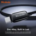 Кабел за данни – Mcdodo (CA-0020) – Auto Brightness, USB-A → USB-C, 6A, 1.2m – Черен