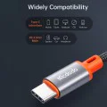 Аудио кабел – Mcdodo (CA-0900) – Type-C → Jack 3.5mm, спирален, плетен, 1.8m – Черен