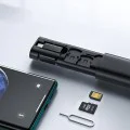 Кутия за аксесоари и кабели (WF-1720) - Mcdodo - USB-C кабел, адаптери (Micro/iP/USB), игла за SIM, слотове за карти - Черно