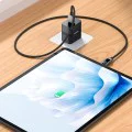 Кабел за данни – Yesido CA128C – USB → Type-C, LED дисплей, fast charge 66W, 5A, 480Mbps, 1.2m – Черен