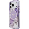 Калъф за iPhone 17 Pro – с MagSafe – Guess (GUHMP17LHFWBDCEU) IML Flower & Tonal Circle – Лилав