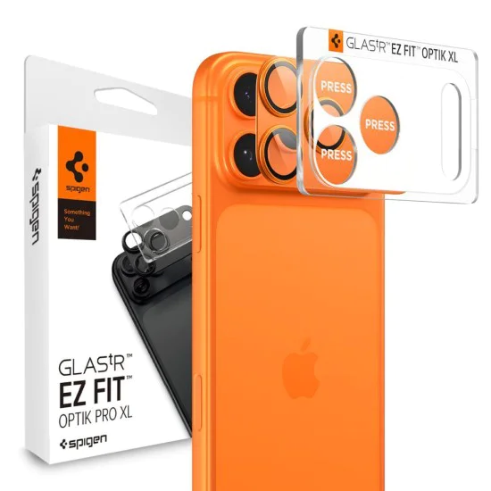 Протектор за камера за iPhone 17 Pro Max - Spigen Optik.tR EZ Fit Pro XL - Оранжев
