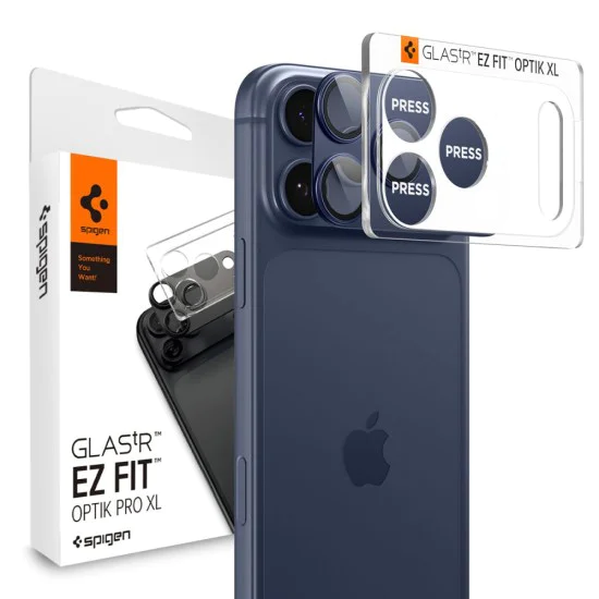 Протектор за камера за iPhone 17 Pro - Spigen Optik.tR EZ Fit Pro XL - Син