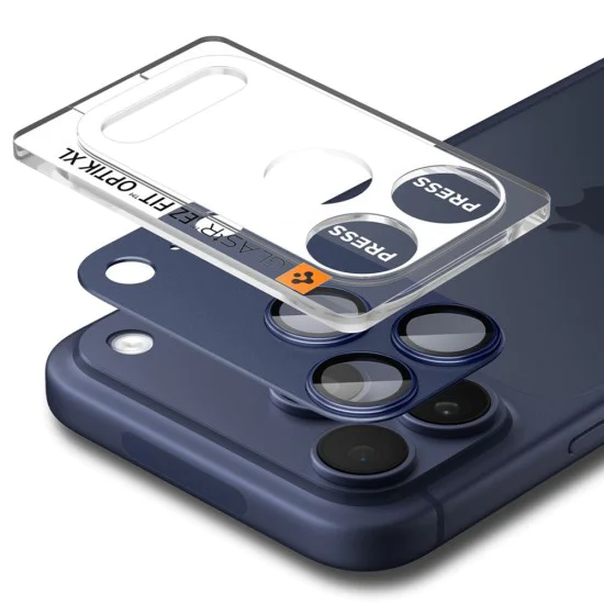 Протектор за камера за iPhone 17 Pro - Spigen Optik.tR EZ Fit Pro XL - Син