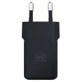 Зарядно устройство за стена 3mk Hyper - USB-A + USB-C, GaN технология, QC4+PD, 20W - Черно