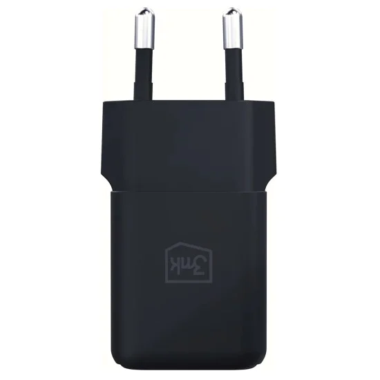 Зарядно устройство за стена 3mk Hyper - USB-A + USB-C, GaN технология, QC4+PD, 20W - Черно