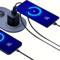 Зарядно устройство за стена 3mk Hyper - USB-A + USB-C, GaN технология, QC4+PD, 20W - Черно