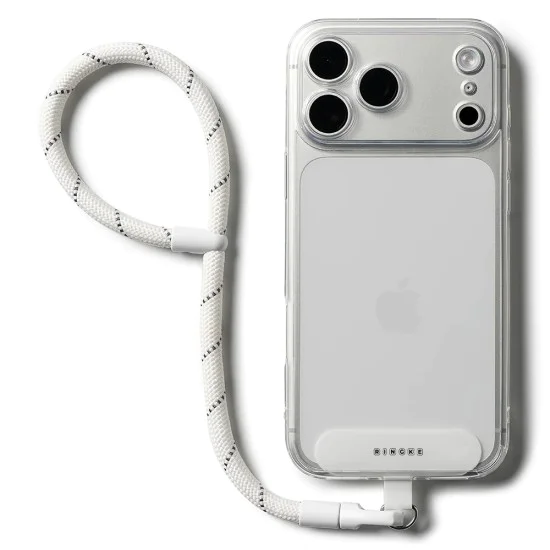 Универсална връзка за телефон (Crossbody) - Ringke Hand Strap Link Flow P-Type - Cloud White