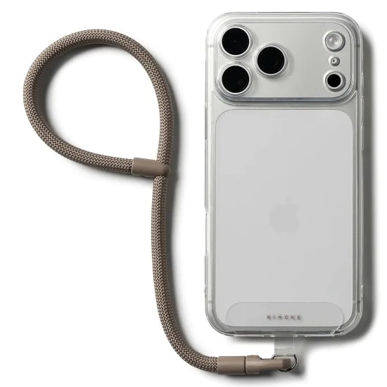 Универсална връзка за телефон (Crossbody) - Ringke Hand Strap Link Flow P-Type - Mocha Mousse