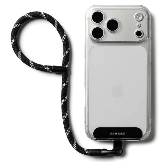 Универсална връзка за телефон (Crossbody) - Ringke Hand Strap Link Flow P-Type - Shade Black