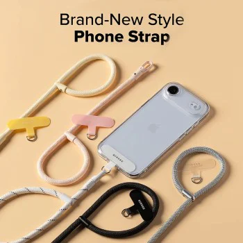 Универсална връзка за телефон (Crossbody) - Ringke Hand Strap Link Flow P-Type - Candy Pink