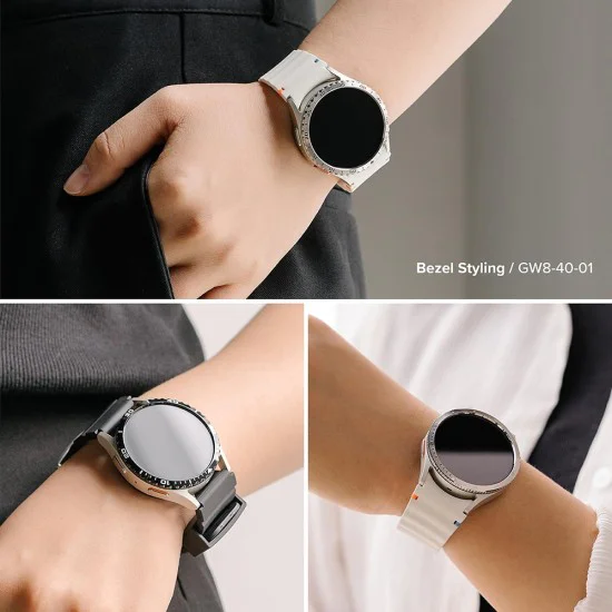 Вътрешен безел протектор за Samsung Galaxy Watch8 Classic - Ringke Inner Bezel Styling - Сребрист