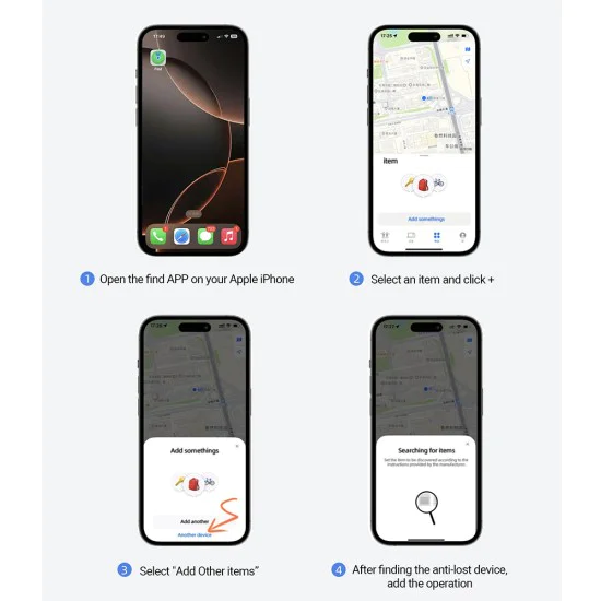 Смарт тракер – Acefast S1 – съвместим с Apple Find My, Bluetooth, 230mAh – Сив