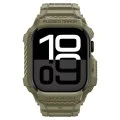 Каишка с корпус за Apple Watch 10/11 (46mm) - Spigen Rugged Armor Pro V2 - Vintage Khaki