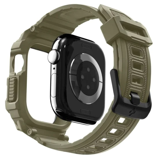 Каишка с корпус за Apple Watch 10/11 (46mm) - Spigen Rugged Armor Pro V2 - Vintage Khaki